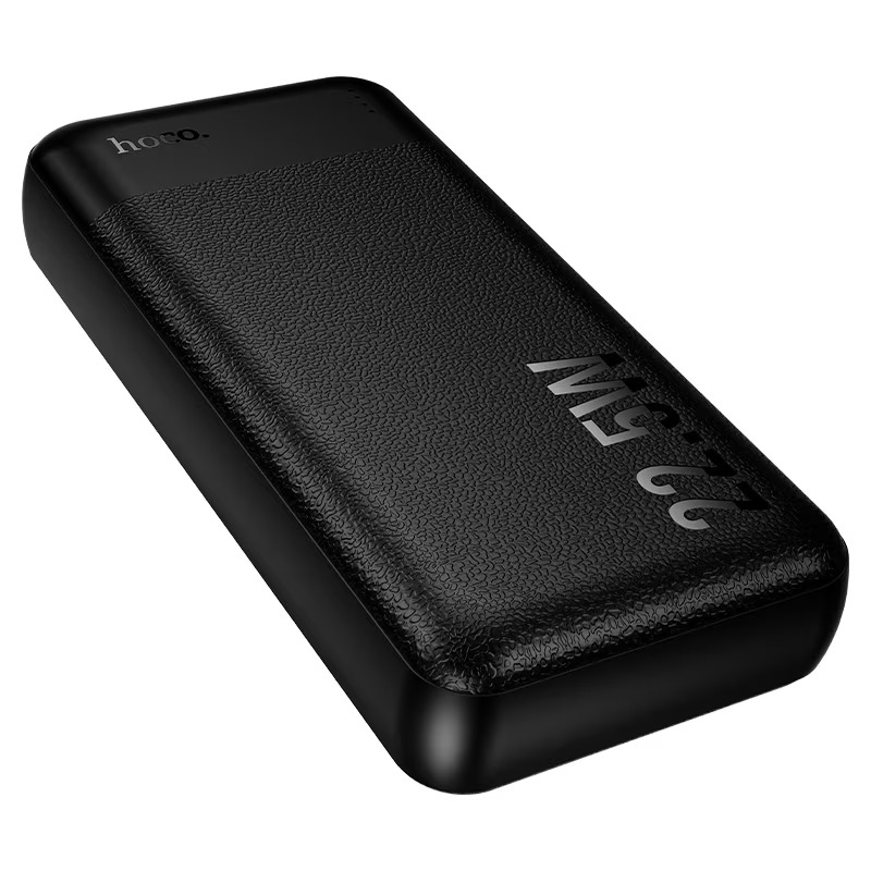 HOCO J159A Essence Power Bank, 20000mAh, 22.5W, QC + PD, 1 x USB-C - 2 x USB-A, Black