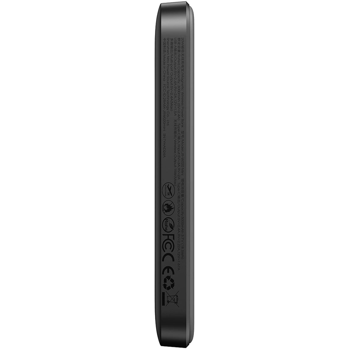 Външна батерия Wireless Joyroom JR-W020 Mini, 5000mAh, 20W, QC + PD + FQI, 1 x QI - 1 x USB-A - 1 x USB-C, Черна