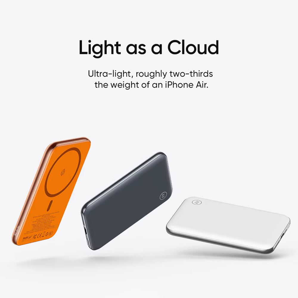 Безжична външна батерия McDodo MC-2931 Meta Air, 5000mAh, 20W, PD + FQI, 1 x QI - 1 x USB-C, Черна