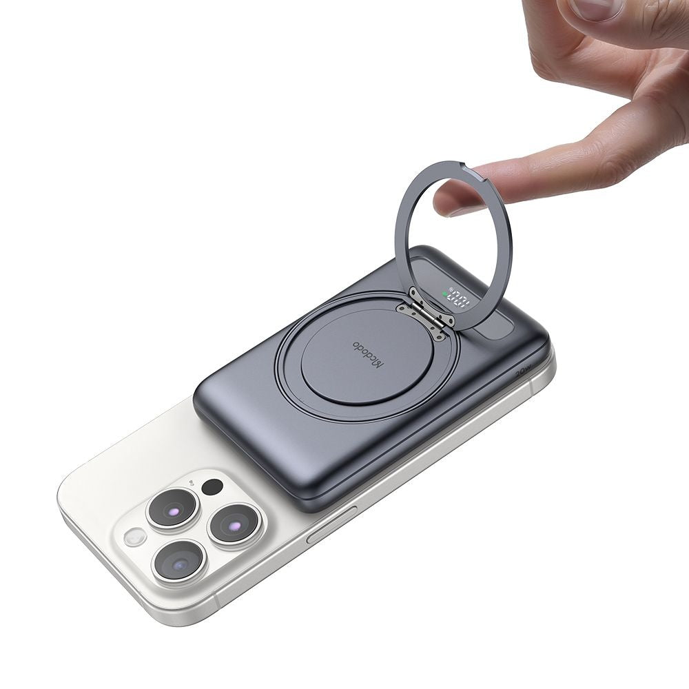 Външна батерия Wireless McDodo MC-8361 Meta, 5000mAh, 20W, PD + FQI, 1 x QI - 1 x USB-C, Сив