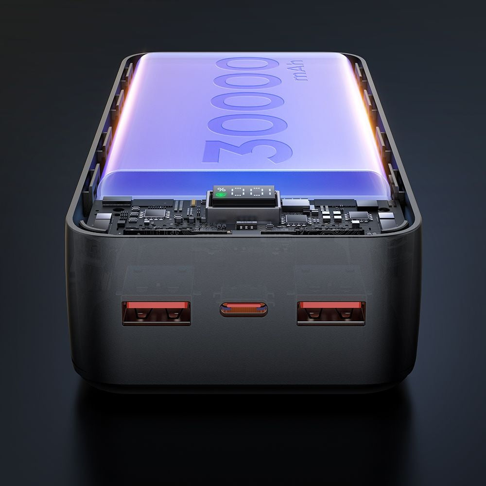 Външна батерия McDodo MC-4240, 30000mAh, 22.5W, QC + PD, 2 x USB-A - 1 x USB-C, Черна