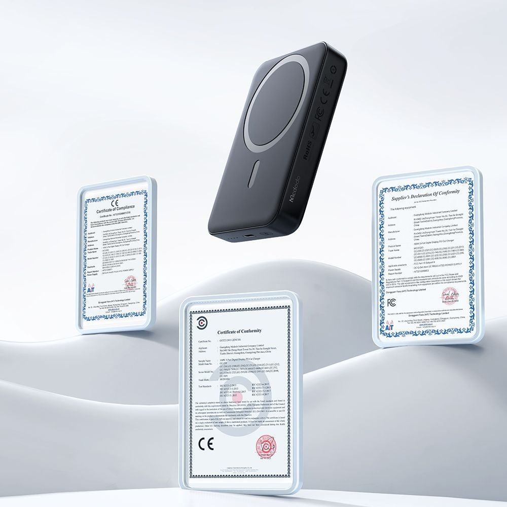 Външна батерия Wireless McDodo MC-4261 Ambilight, 10000mAh, 20W, PD + FQI, 1 x QI - 1 x USB-C, Черна