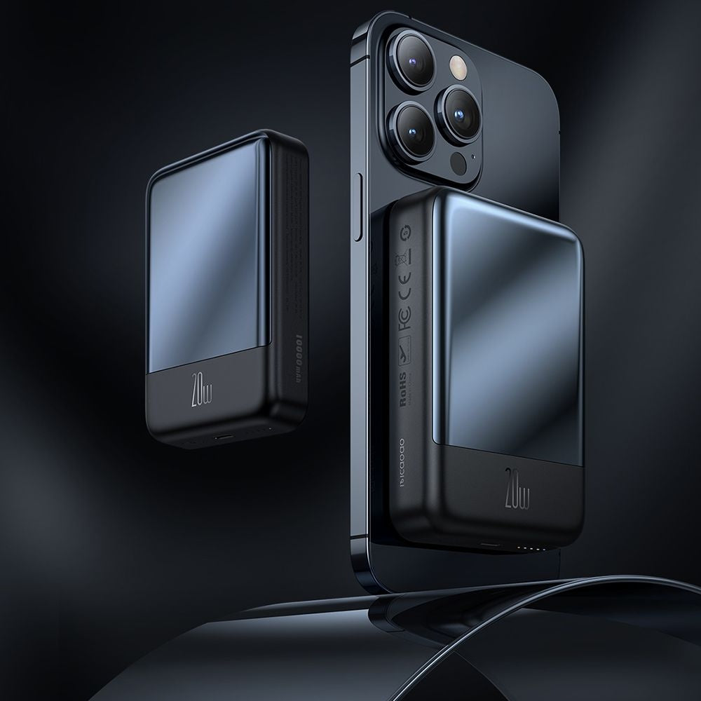 Външна батерия Wireless McDodo MC-4261 Ambilight, 10000mAh, 20W, PD + FQI, 1 x QI - 1 x USB-C, Черна