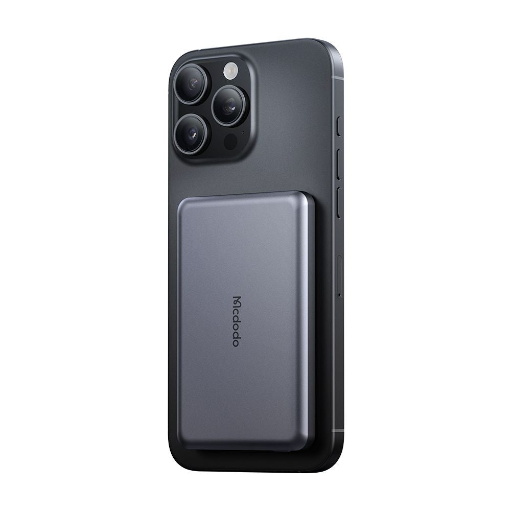 Външна безжична батерия McDodo MC-4641 Meta, 5000mAh, 20W, PD + FQI, 1 x QI - 1 x USB-C, Черна