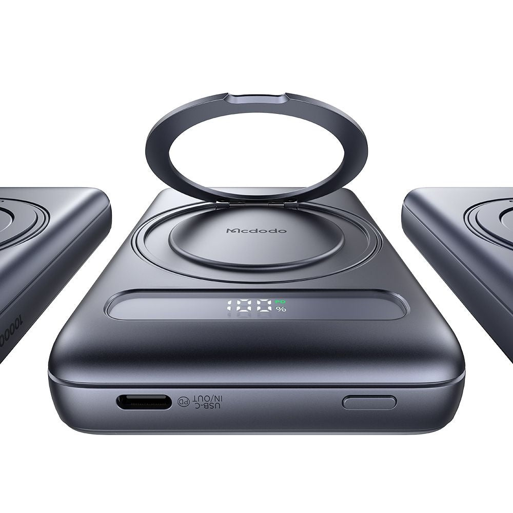 Външна батерия Wireless McDodo MC-8371 Meta, 10000mAh, 20W, PD + FQI, 1 x QI - 1 x USB-C, Сив