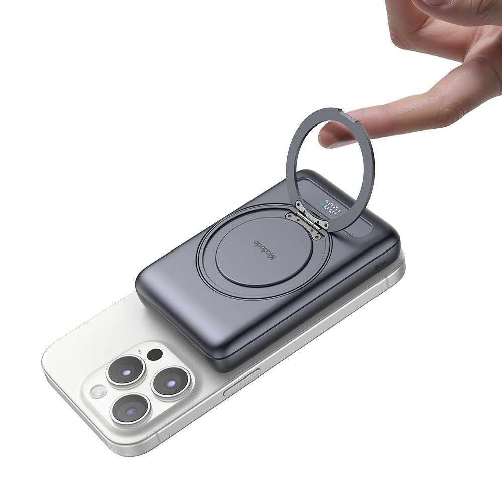 Външна батерия Wireless McDodo MC-8371 Meta, 10000mAh, 20W, PD + FQI, 1 x QI - 1 x USB-C, Сив
