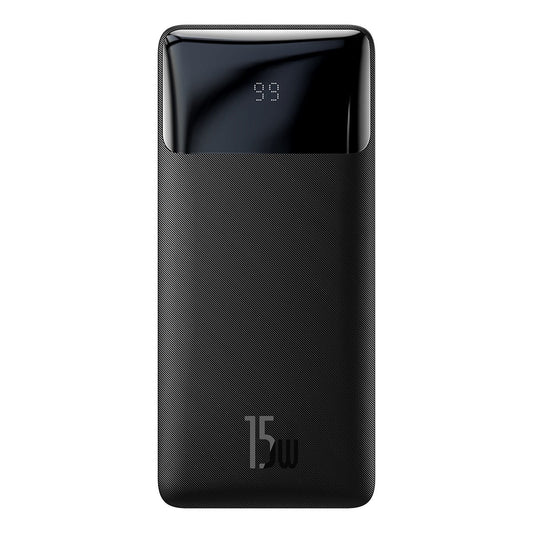 Външна батерия Baseus Bipow, 10000mAh, 15W, 1 x USB-C - 2 x USB-A, черна PPBD050001