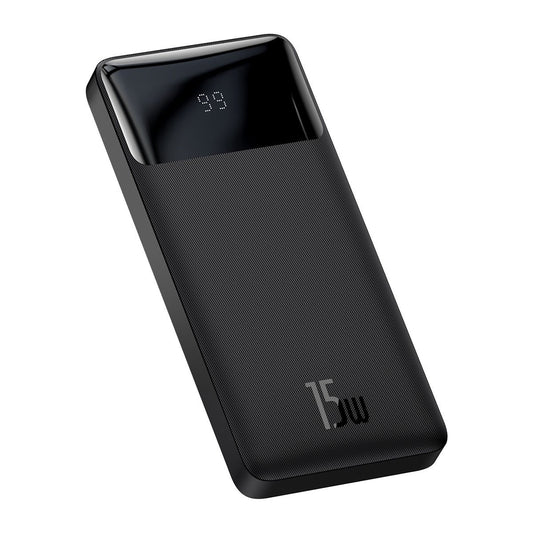 Външна батерия Baseus Bipow, 10000mAh, 15W, 1 x USB-C - 2 x USB-A, черна PPBD050001