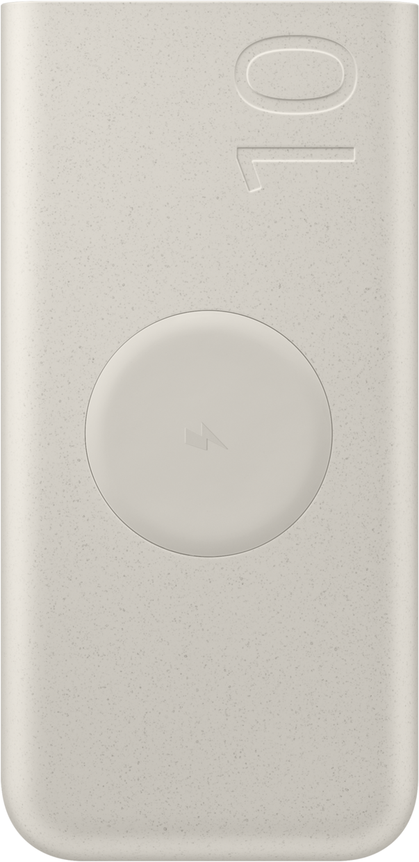Външна батерия Wireless Samsung, 10000mAh, 25W, PD + FQI, 1 x QI - 2 x USB-C, Бежова EB-U2510XUEGEU