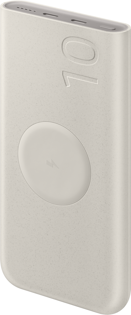 Външна батерия Wireless Samsung, 10000mAh, 25W, PD + FQI, 1 x QI - 2 x USB-C, Бежова EB-U2510XUEGEU