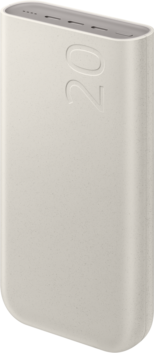 Външна батерия Samsung, 20000mAh, 45W, PD, 3 x USB-C, бежова EB-P4520XUEGEU