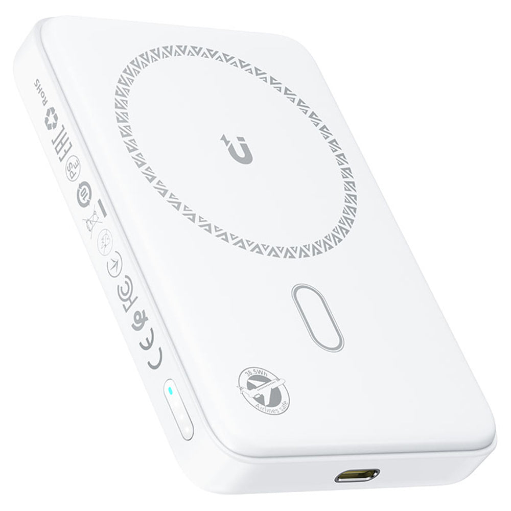 Външна батерия Wireless Acefast M26, 10000mAh, 20W, PD + FQI, 1 x QI - 1 x USB-C, Бяла