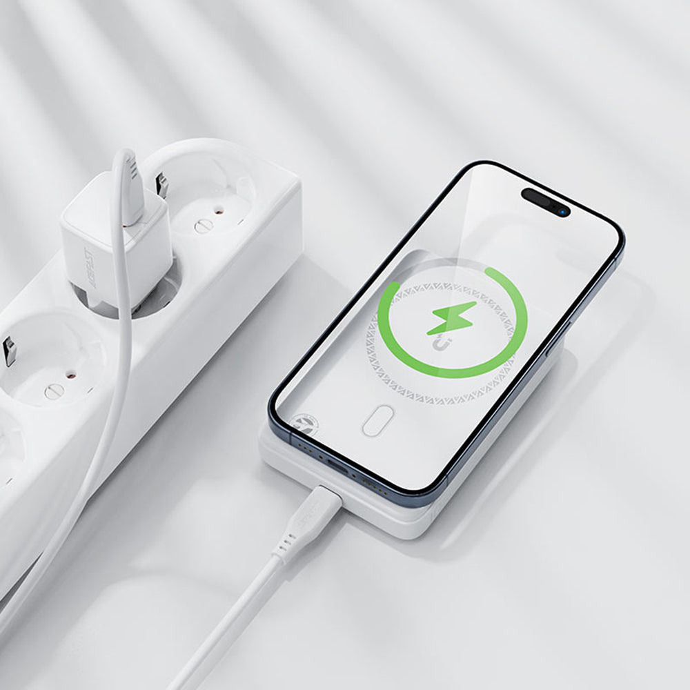 Външна батерия Wireless Acefast M26, 10000mAh, 20W, PD + FQI, 1 x QI - 1 x USB-C, Бяла