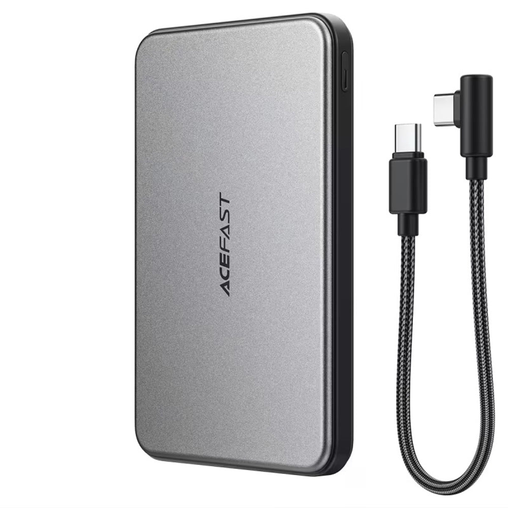 Външна батерия Wireless Acefast M30, 5000mAh, 20W, PD + FQI, 1 x QI - 2 x USB-C, Черна