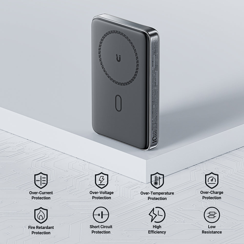 Външна батерия Wireless Acefast M6, 10000mAh, 20W, PD + FQI, 1 x QI - 1 x USB-C, Черна