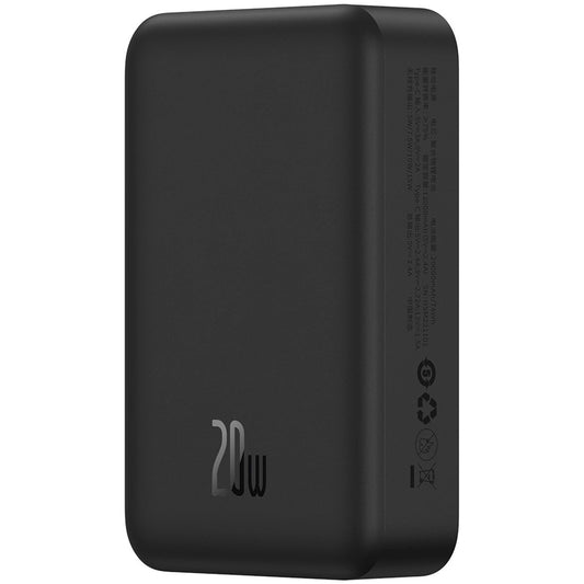 Външна безжична батерия Baseus Magnetic Mini, 20000mAh, 20W, PD + FQI, 1 x QI - 1 x USB-C, Черна PPCX150001