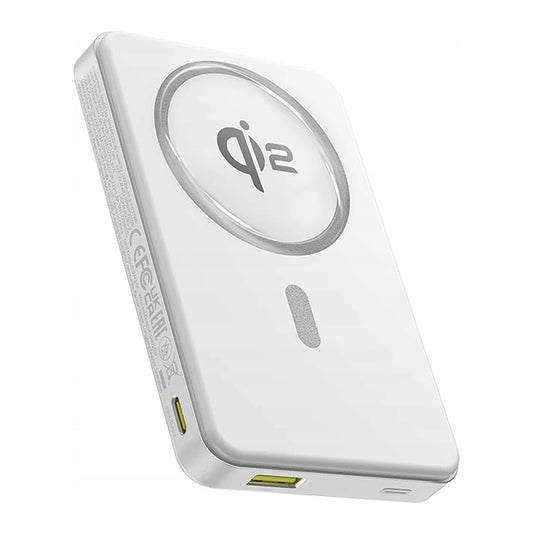 Външна безжична батерия Baseus Airpow2 Qi2, 10000mAh, 22.5W, QC + PD + FQI, 1 x QI - 1 x USB-A - 1 x USB-C, Бяла P10080000213-00