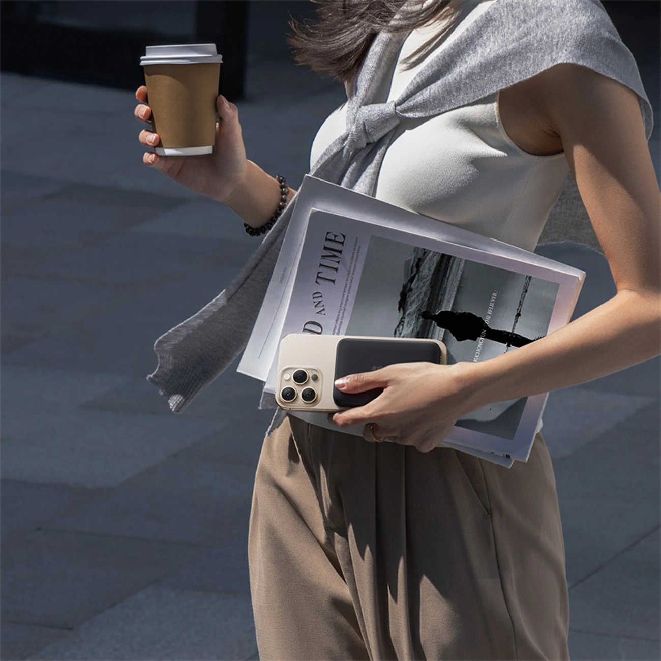 Baseus EnerFill FM11 Ultra-Mini Wireless External Battery, 10000mAh, 22.5W, PD + FQI, 1 x QI - 1 x USB-C, Black P1008210E123-00