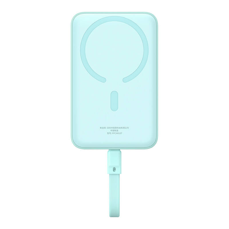 Външна батерия Wireless Baseus Magnetic Mini, 10000mAh, 30W, PD + FQI, 1 x Lightning - 1 x QI - 1 x USB-C, Синя P1002210B333-00