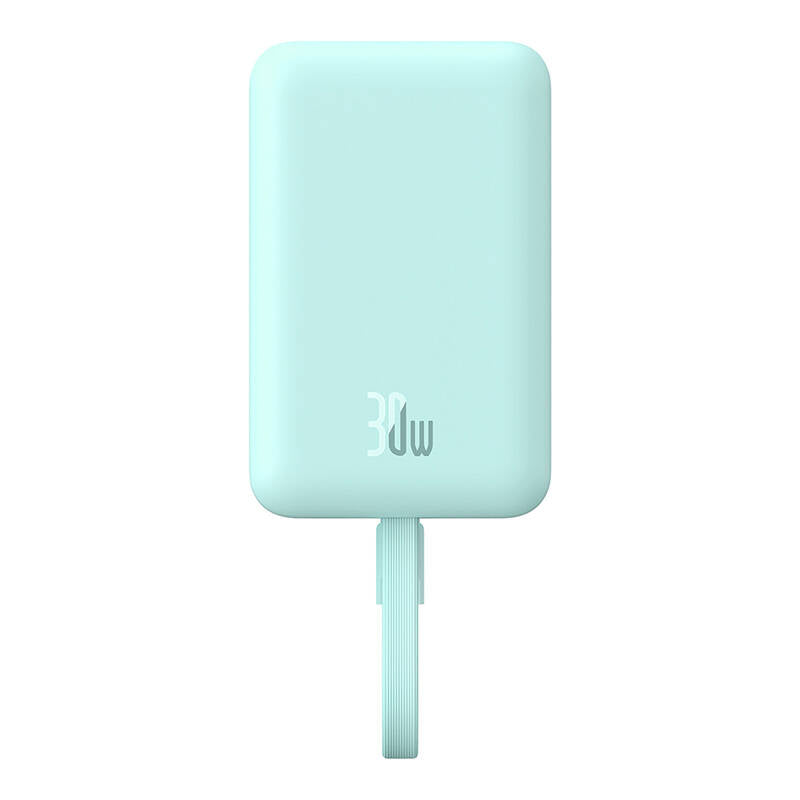 Външна батерия Wireless Baseus Magnetic Mini, 10000mAh, 30W, PD + FQI, 1 x Lightning - 1 x QI - 1 x USB-C, Синя P1002210B333-00