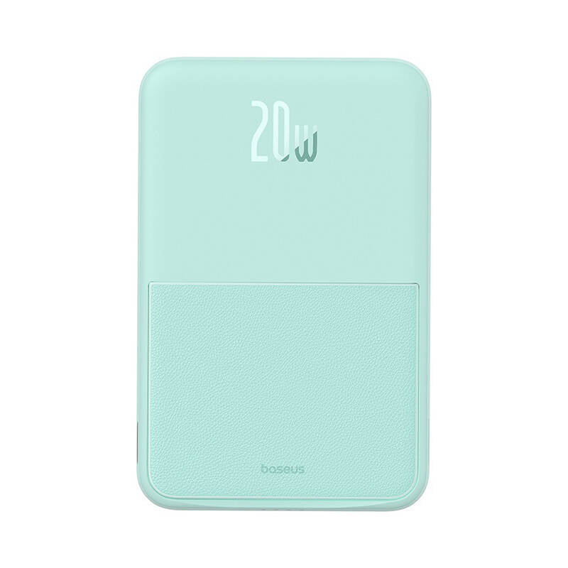 Външна батерия Wireless Baseus MagPro PPCXZ05, 5000mAh, 20W, PD + FQI, 1 x QI - 1 x USB-C, Зелена P10064101333-00