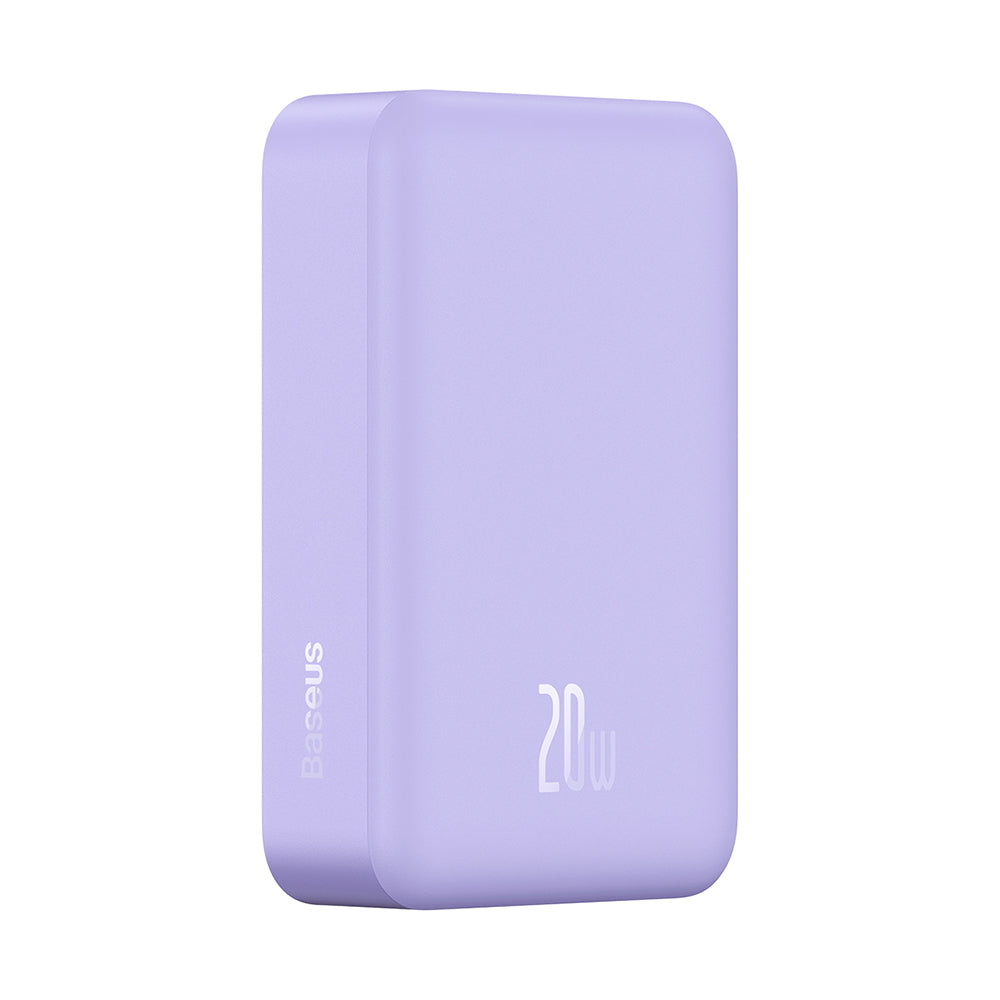 Външна батерия Wireless Baseus Magnetic Mini, 20000mAh, 20W, PD + FQI, 1 x QI - 1 x USB-C, Лилав PPCX150005