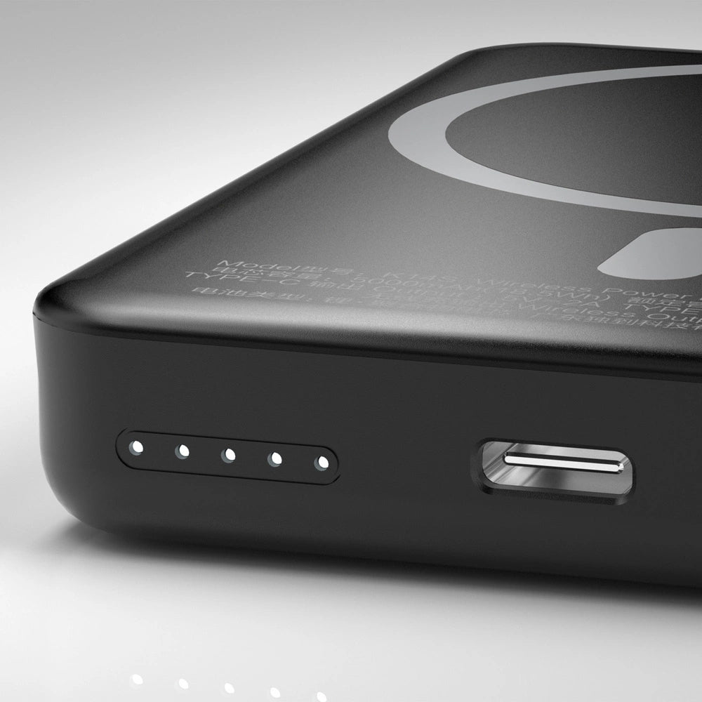 Външна батерия Wireless Dudao K14S, 5000mAh, 10W, PD + QI, 1 x QI - 1 x USB-C, Черна
