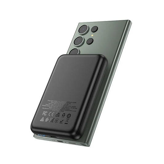 Външна батерия Wireless HOCO J141, 10000mAh, 20W, PD + FQI, 1 x QI - 1 x USB-C, Черна