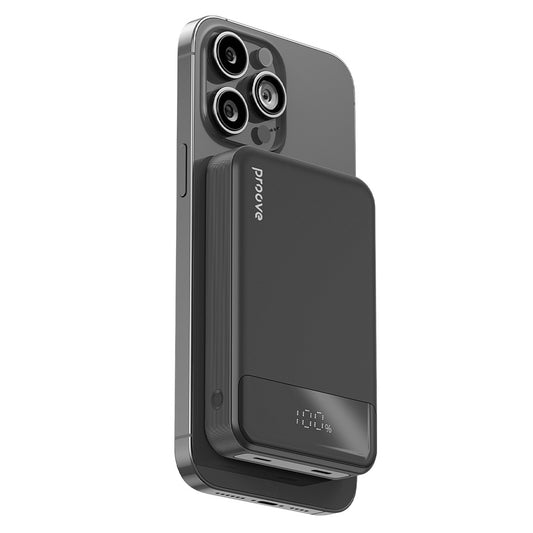 Външна батерия Wireless Proove Hoodman, 10000mAh, 20W, PD + FQI, 1 x QI - 1 x USB-C, Черна PBH120010001