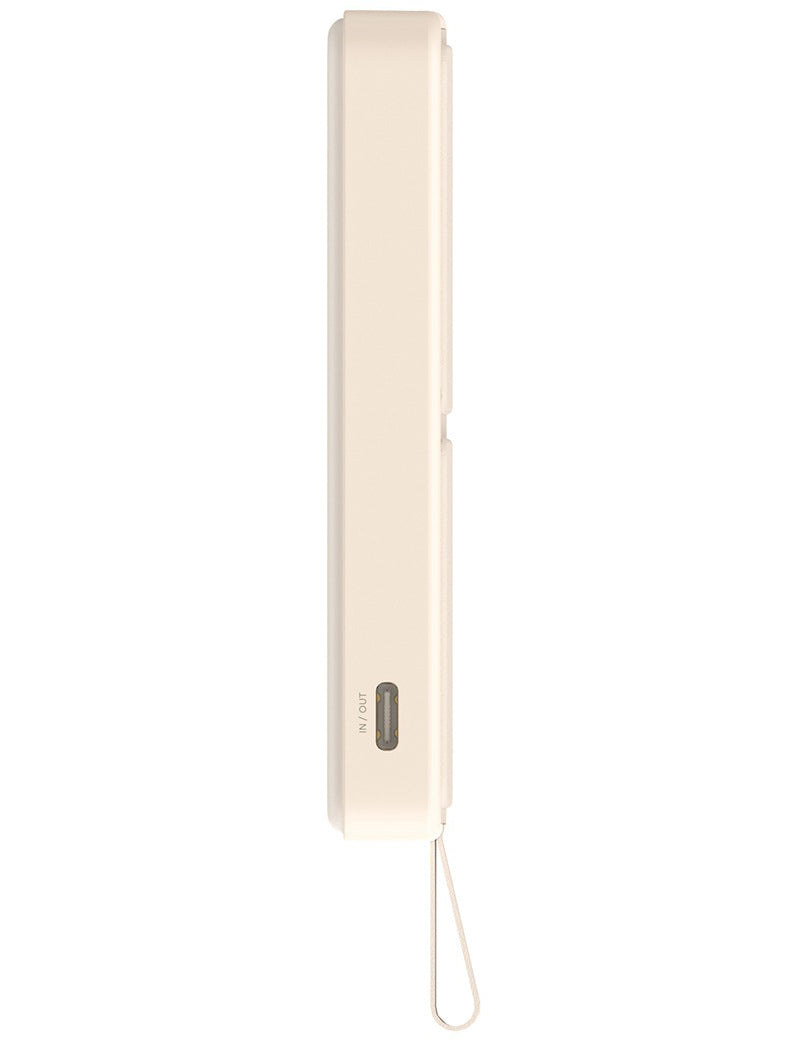 Безжична външна батерия Xiaomi Mi Magnetic, 6000mAh, 15W, PD + FQI, 1 x QI - 1 x USB-C, Бежов BHR9074GL