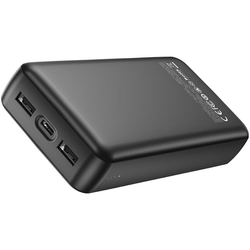 Външна батерия XO Design PB313, 20000mAh, 10W, 2 x USB-A, Черна