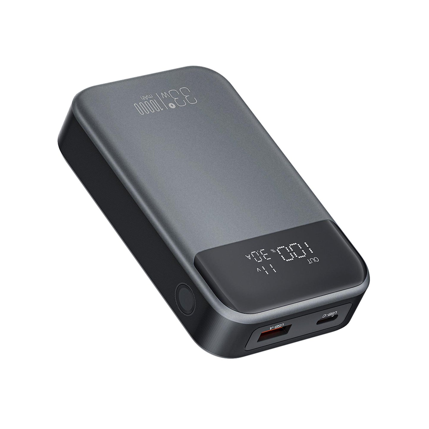 Външна батерия XO Design PR232, 10000mAh, 33W, QC + PD, 1 x USB-A - 1 x USB-C, Черна