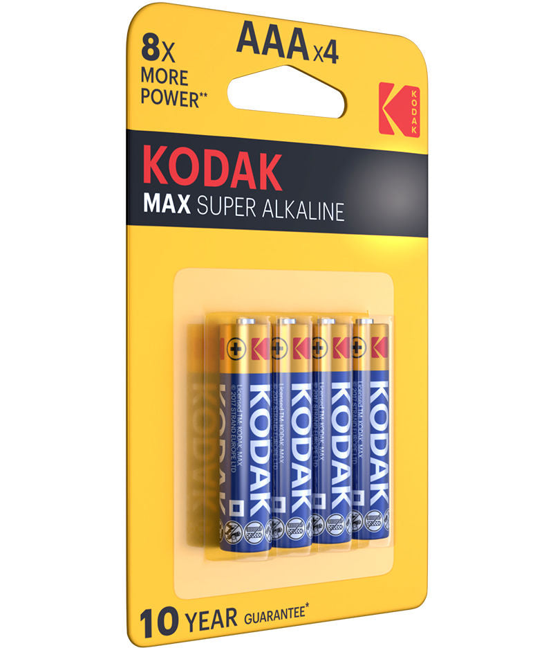 Батерия Kodak Max Super Alkaline, AAA / LR3, комплект 4 броя