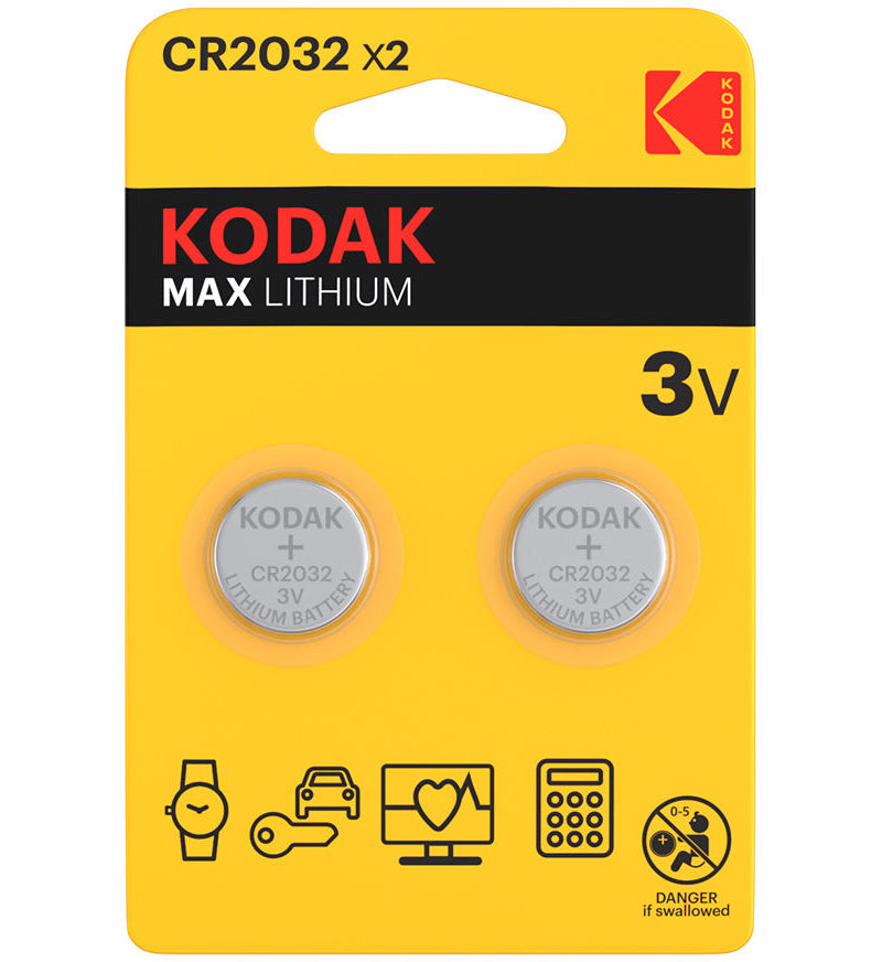 Батерия Kodak Max, CR2032, комплект 2 броя