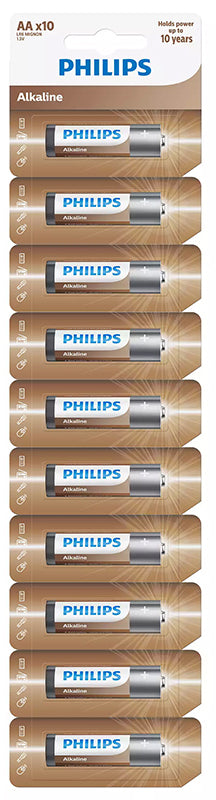 Батерия Philips, AA / LR6, комплект 10 броя
