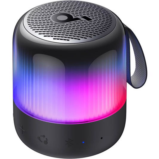 Преносим Bluetooth високоговорител Anker SoundCore Glow Mini, 8W, RGB, водоустойчив, черен A3136G11