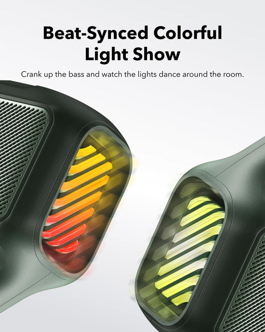Преносим Bluetooth високоговорител Anker SoundCore Boom 2, 80 W, RGB, водоустойчив, зелен A3138061