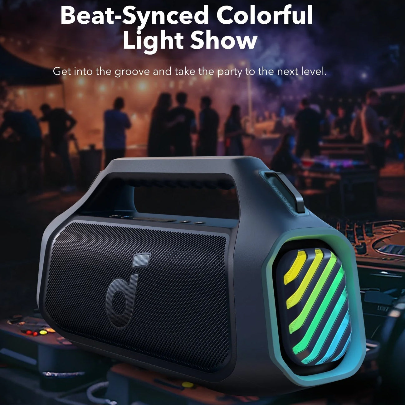 Преносима Bluetooth колонка Anker SoundCore Boom 2 Plus, 140W, TWS, RGB, Водоустойчива, Синя A3134031