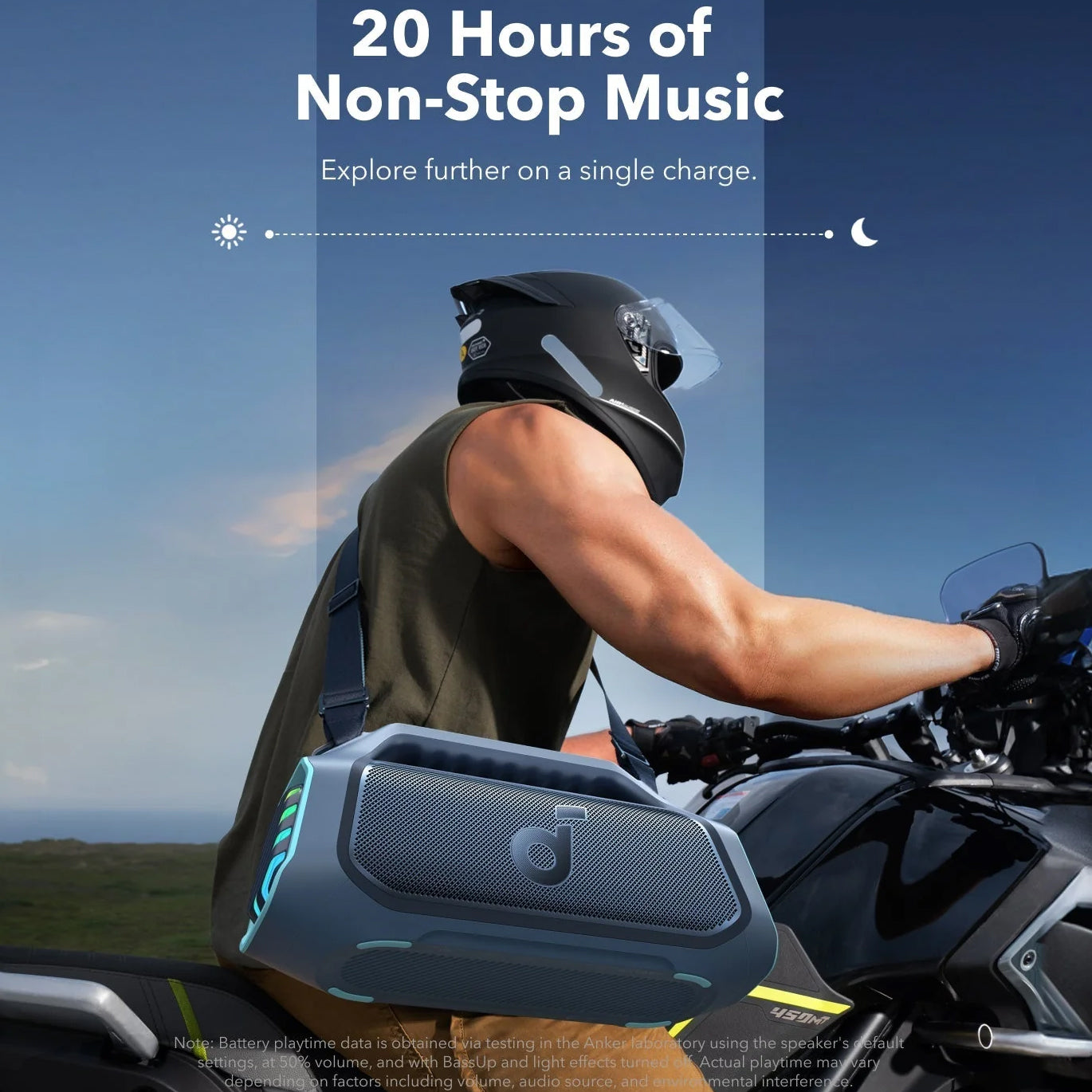 Преносима Bluetooth колонка Anker SoundCore Boom 2 Plus, 140W, TWS, RGB, Водоустойчива, Синя A3134031