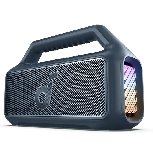 Преносим Bluetooth високоговорител Anker SoundCore Boom 2, 80W, RGB, водоустойчив, син A3138031