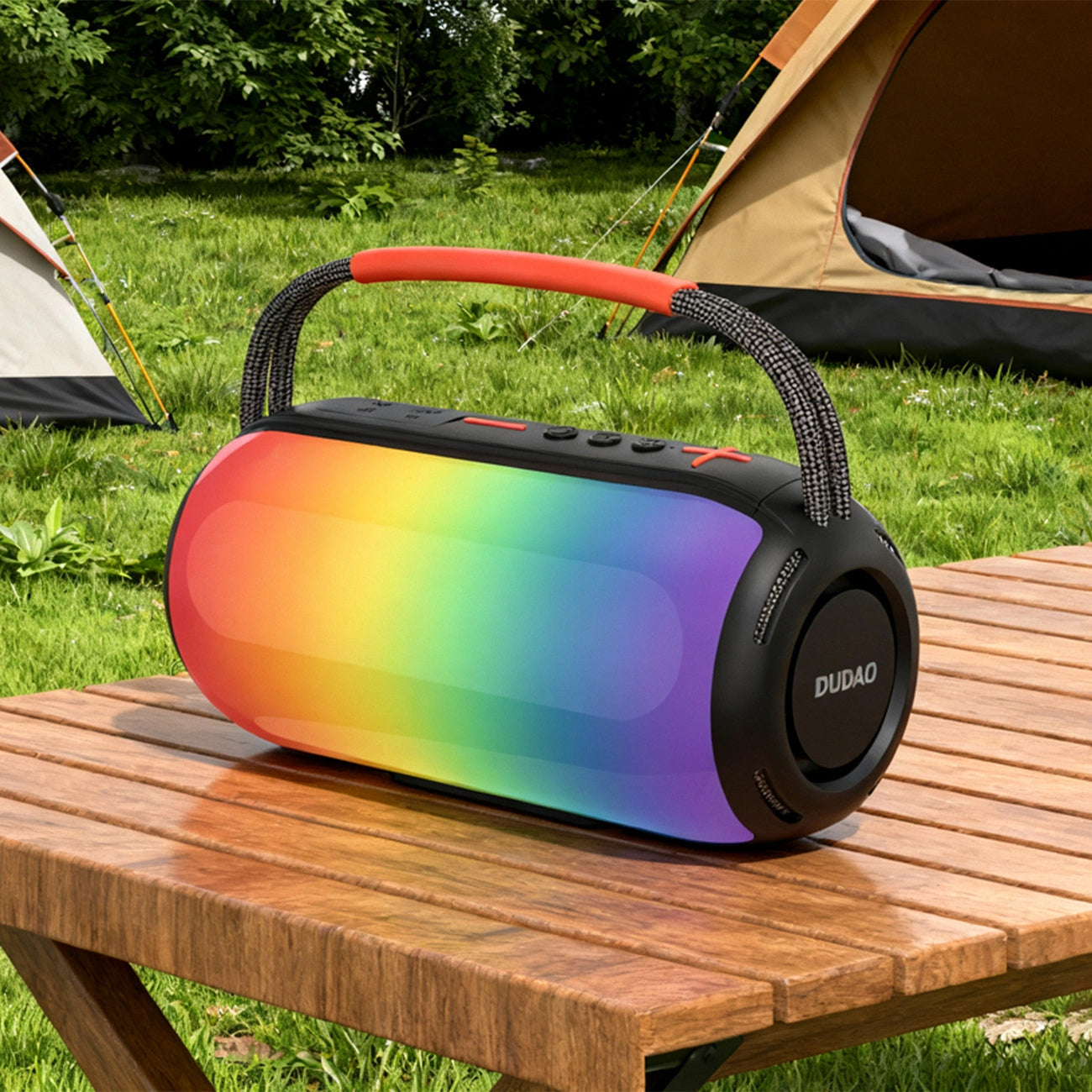 Портативна Bluetooth колонка Dudao Y21, 2 x 5W, TWS, RGB, Черна