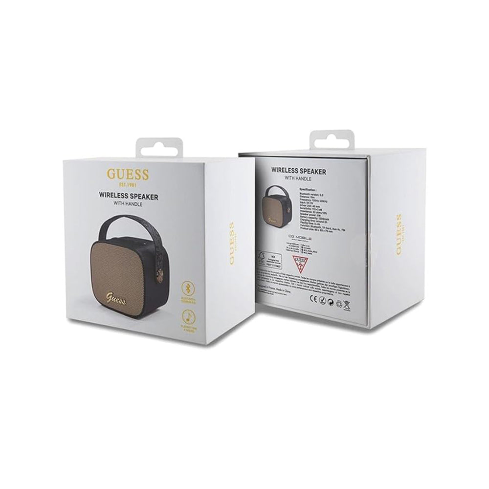 Портативна Bluetooth колонка Guess 4G Script Logo, 5W, Черна
