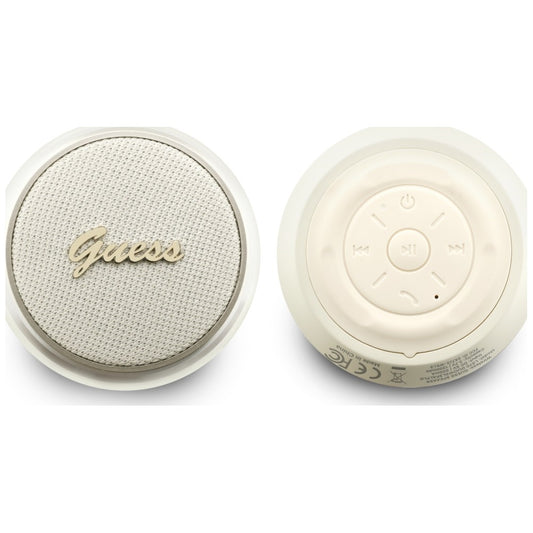 Преносима Bluetooth колонка Guess Script Metal Logo, 5W, TWS, Златиста