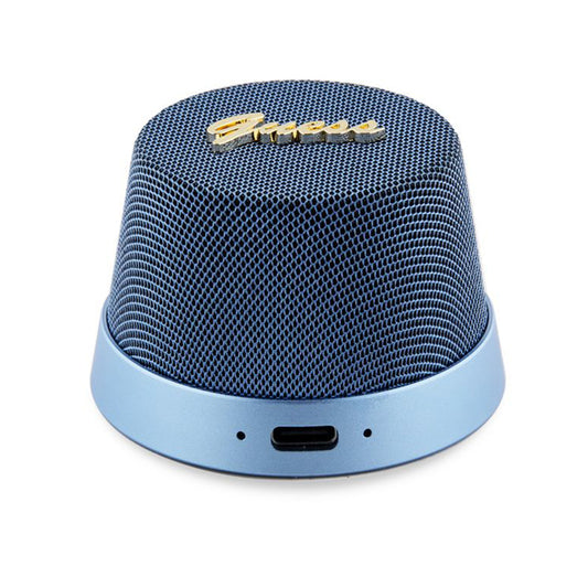 Портативна Bluetooth колонка Guess Stand Magnetic Script Metal, 3W, Синя