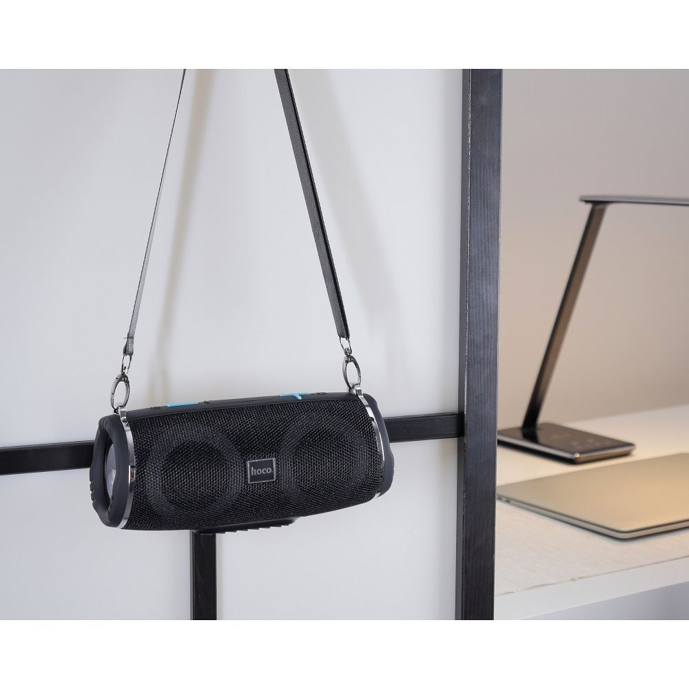 Портативна Bluetooth колонка HOCO HC12, 10W, RGB, Водоустойчива, Черна