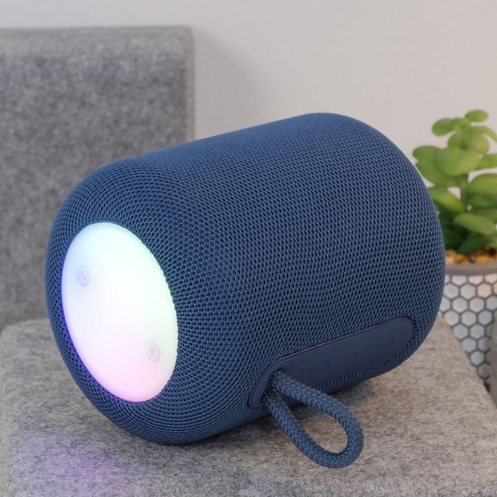 Портативна Bluetooth колонка HOCO HC30, 5W, TWS, RGB, Синя