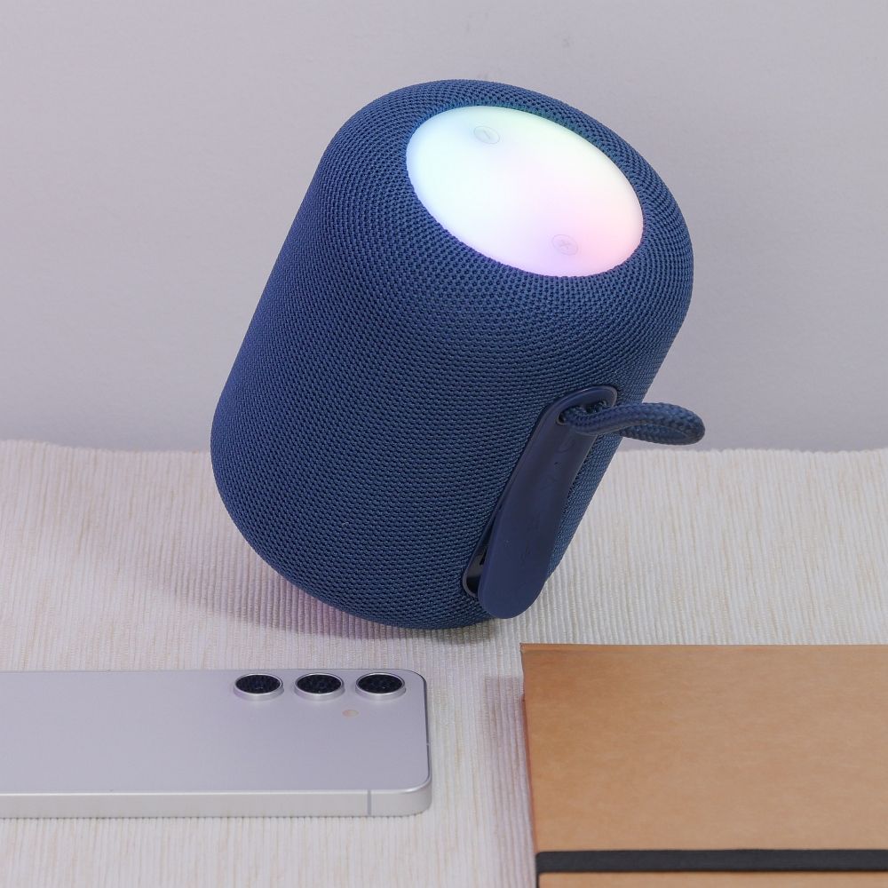 Портативна Bluetooth колонка HOCO HC30, 5W, TWS, RGB, Синя