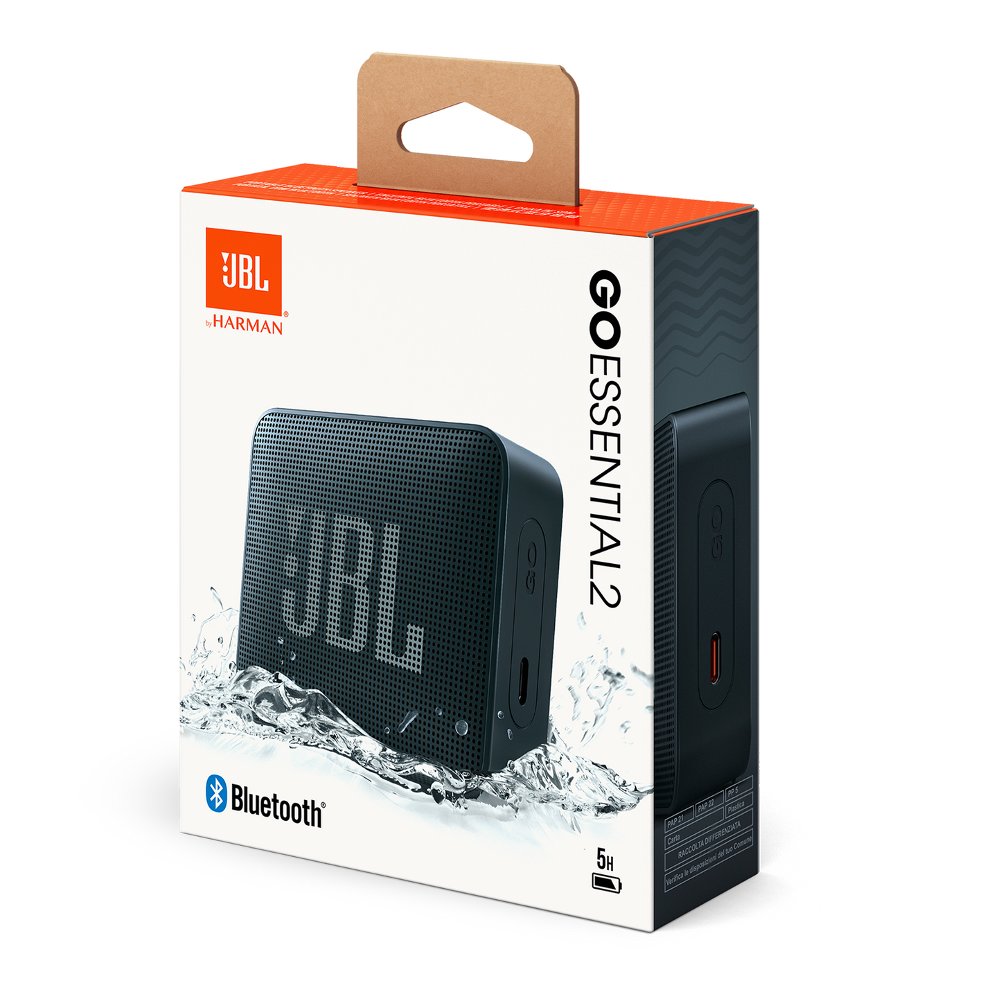Портативна Bluetooth колонка JBL Go Essential 2, 3.1W, Pro Sound, Водоустойчива, Черна JBLGOES2BLKCN