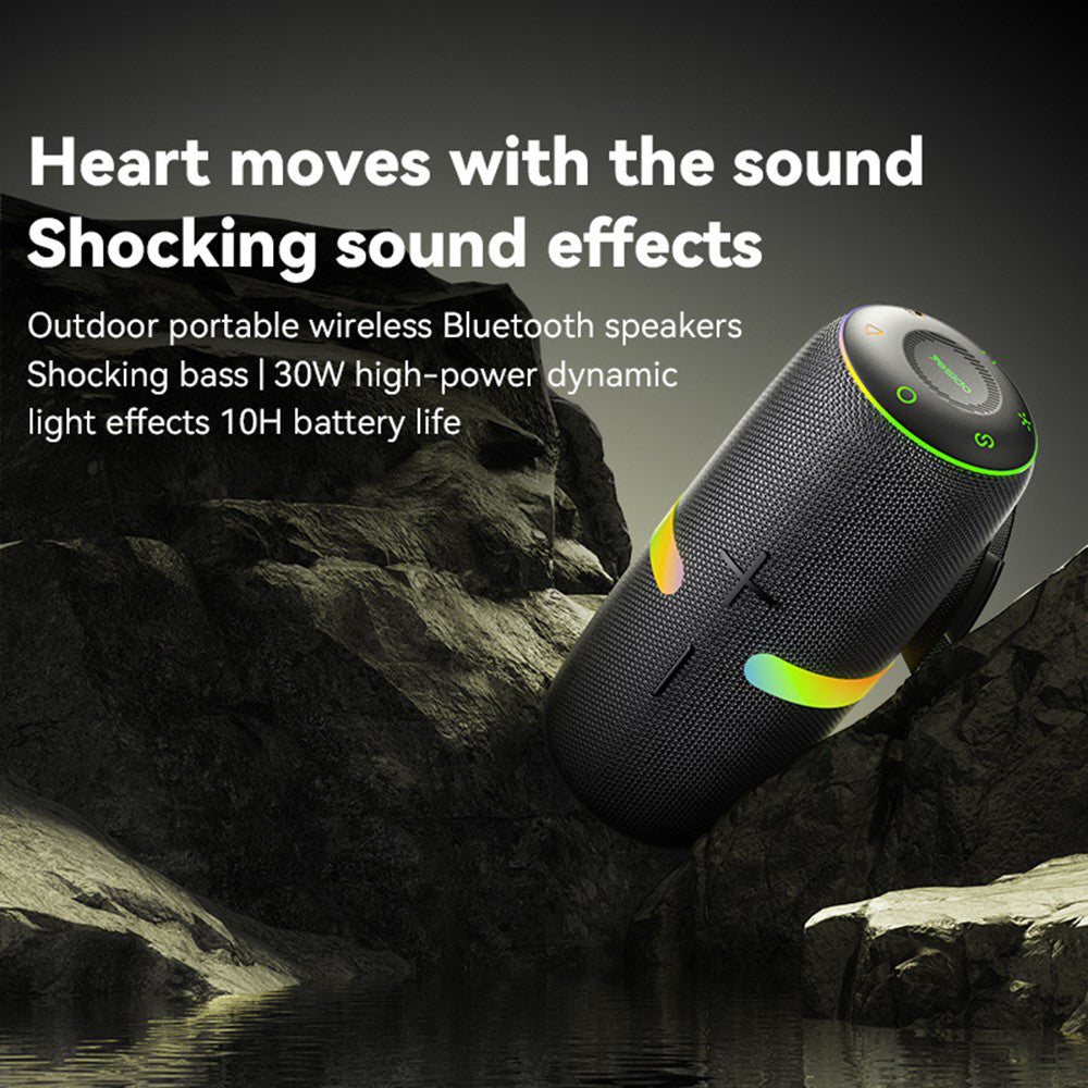 Портативна Bluetooth колонка Yesido YSW22, 30W, RGB, Водоустойчива, Черна