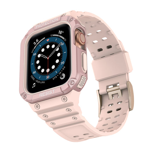 OEM брониран калъф за Apple Watch 41mm / 40mm / 38mm Series, розов